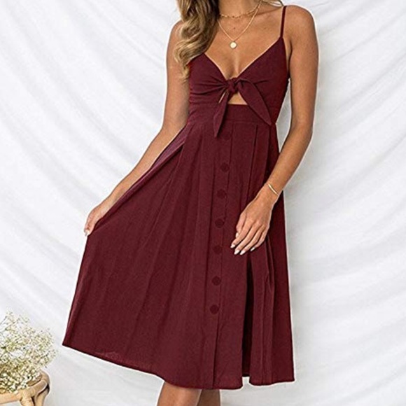 burgundy sun dresses